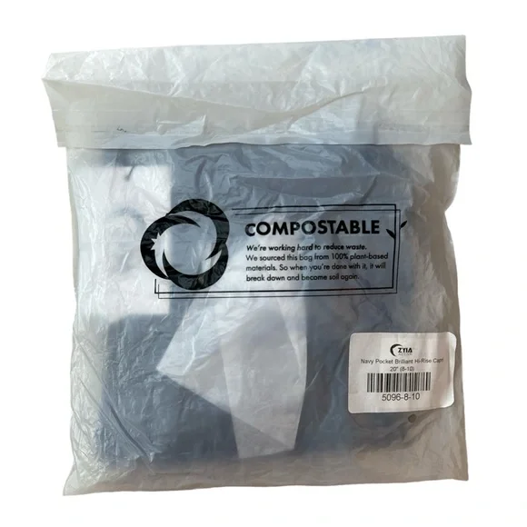 ZYIA Navy Pocket Brilliant Hi-Rise Capri 20” (8-10) NWT 5096 - Picture 14 of 14